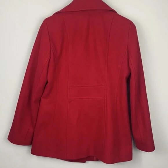 NWT! VINTAGE LONDON FOG Red Wool Peacoat Pea Coat Jacket - Picture 8 of 13